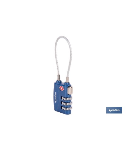 Candado Combinación Equipaje con Cable