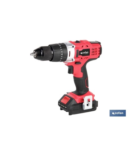 Taladro Percutor a Batería con 1300 rpm | Batería Li-ion de 20V - 1,5 Ah + Cargador incluidos