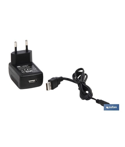 Cargador de Batería para Atornillador Cofan | Potencia 3,6 V | Potencia máxima 5,5 V | Cable USB - micro USB