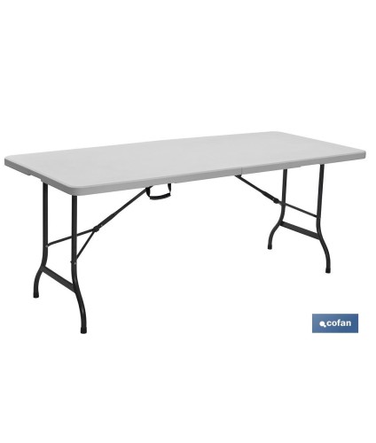 Mesa Plegable Rectangular con bloqueo de seguridad | Color: Blanco | Dos medidas a elegir