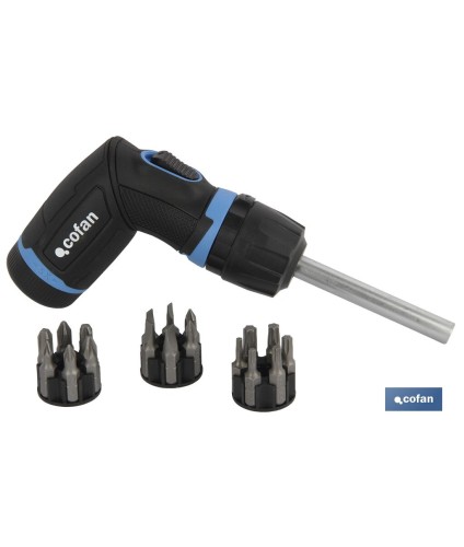 Set destornillador carraca en T | Contenido de 19 pcs | Modelo converter de 5:1 velocidad