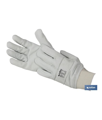 Guantes ajustables de piel flor reforzados | Excelente sujeción y protección | Cómodos y resistentes | Para múltiples tareas