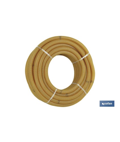 Rollo de tubo en Espiral | Color amarillo | Diferentes longitudes y diámetros