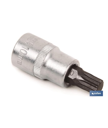 Llave de vaso de 3/8 | Fabricada en acero al cromo vanadio de alta calidad | Con punta Torx 60