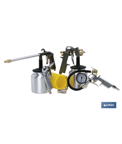 KIT aire comprimido de 5 Piezas | Kit de accesorios para compresor de aire, 5 unidades