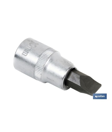 Llave de vaso de 1/4 | Fabricada en acero al cromo vanadio de alta calidad | Con punta Plana SL 7