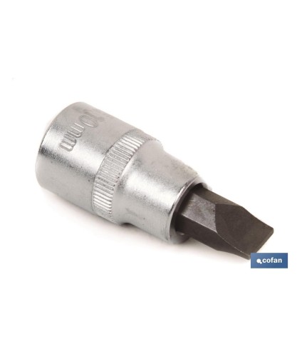 Llave de vaso de 3/8 | Fabricada en acero al cromo vanadio de alta calidad | Con punta Plana SL 12