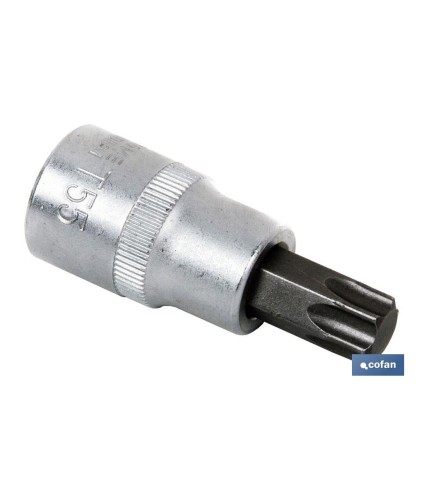 Llave de vaso de 1/2\\\"\\\" | Fabricada en acero al cromo vanadio de alta calidad | Con punta corta Torx 55