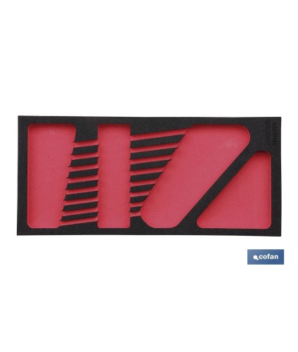 Separador de espuma | Para 1/3 cajón del carro de herramientas cofan | Para llaves de estrella acodadas