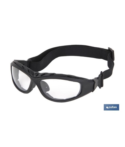 Gafas de seguridad acolchadas | Protección 4 en 1 | Lentes con recubrimiento duro