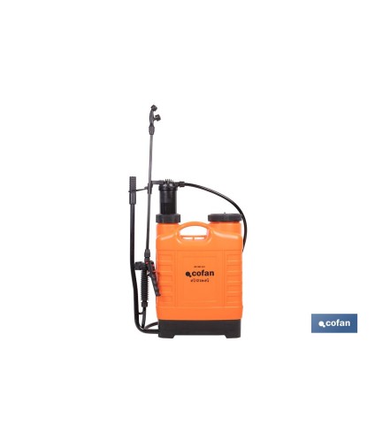 Pulverizador Espalda Manual | Capacidad 12 litros | Color Naranja/Negro