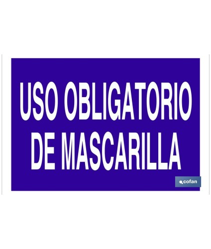 Uso obligatorio de mascarilla Texto