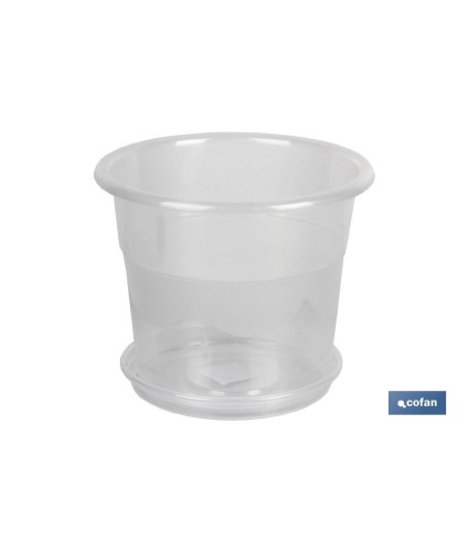 Maceta transparente modelo Orquídea  | Especial para plantas y flores | Perfecta para colocar en exterior y en interior