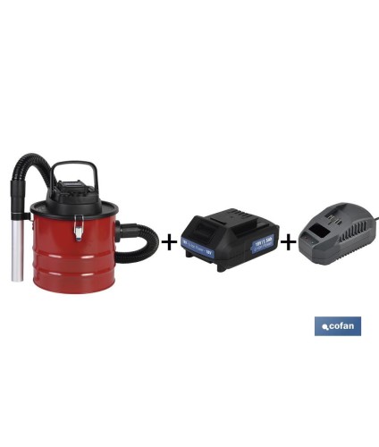 Pack Aspirador de Cenizas + Batería 1.5 Ah + Cargador