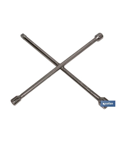 LLave en cruz para ruedas de camión y turismo | Longitud 380 mm | Medidas 17 x 19 x 22 cm