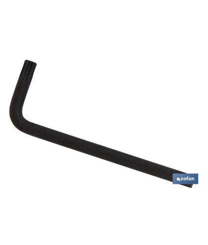 Llave acodada para tornillos Torx | Con medidas desde  Torx-7 hasta Torx-60 | Fabricada en Acero al cromo vanadio