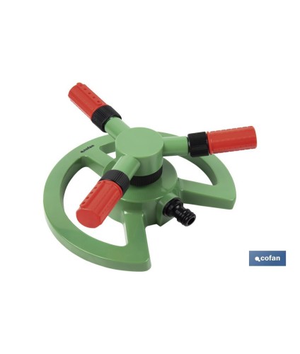 Aspersor rotacional de 3 brazos