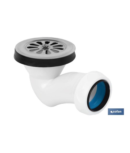 Válvula Sifónica para Plato Ducha | Orificio de 60 mm | Rejilla de ø82 mm | Salida de Ø40 mm | Junta Cónica Reductora de Ø32 mm
