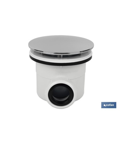Válvula sifónica para plato de ducha | Diámetros de tapa: Ø90 o Ø115 mm | Salida de Ø40 mm | Junta Cónica Reductora de Ø32 mm