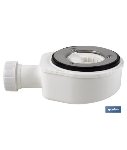 Válvula Sifónica Extraplana para Plato de Ducha |Salida de Ø40 mm | Junta cónica reductora de Ø32 mm | Sin Embellecedor