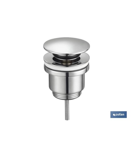 Válvula Click-Clack | Fabricada en Latón Cromado | Rosca 1 1/4 | Incluye Tapón Grande de Ø63 mm