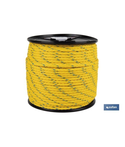 Cuerda Náutica Sintética Trenzada Multiusos | En Color Amarillo/Azul | Diferentes medidas