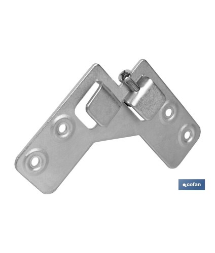 Colgador de escuadra doble | Fabricado en Acero Zincado | Medidas de 59 x 59 mm