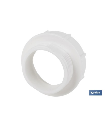 Adaptador Convertidor 1 1/4 macho - 1 1/2 hembra | Para aplicar a tubo flexible | Accesorio de Fontanería