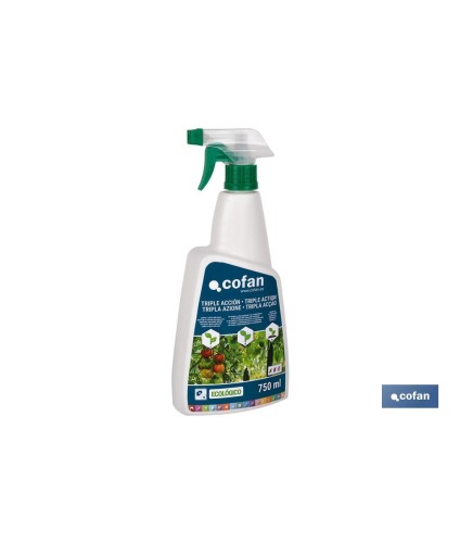 Insecticida Triple Acción Ecológico | Formato Pulverizador | Capacidad de 750 ml