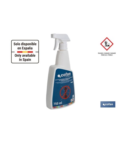 Insecticida para Hormigas | Aplicar con pulverizador | Capacidad de 750 ml