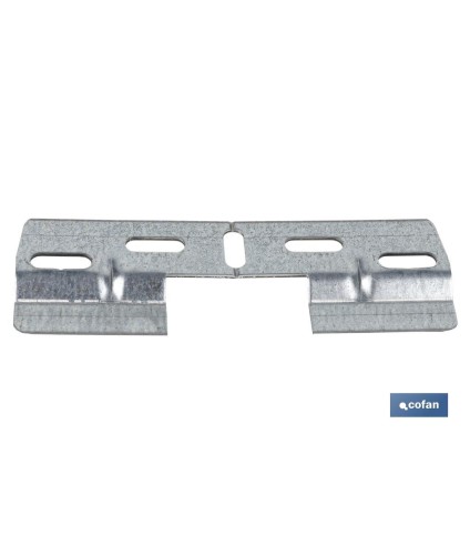 Placa Doble para Colgar y Fijar en Mobiliario | Medidas: 130 mm y Hueco: 42 mm