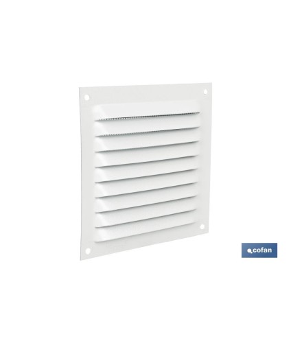 Rejilla de Ventilación con Mosquitera | Fabricada en Aluminio Blanco | Varias Medidas