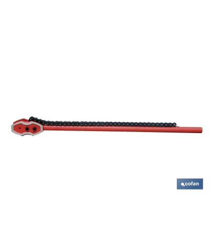 Llave de cadena reforzada reversible | Medidas apertura 6 |Longitud total 900 mm