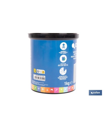 Masilla elástica fibrada | Para uso exterior | Formatos de 1 y 5 kg
