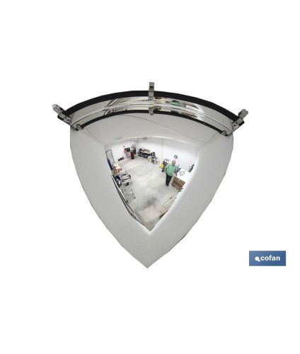 Espejo rinconero | Cuarto hemisférico | Diámetro de 45 cm