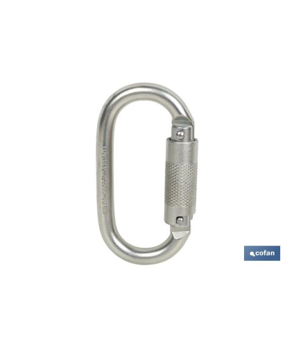 Mosquetón de seguridad con cierre Automático de 1/4 de vuelta | Resistencia: 25 kN | EN 362 | Clase B | Cat. lll