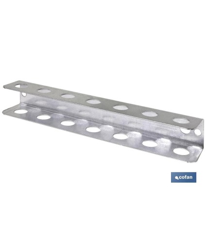 Soporte para destornilladores | Adecuado para panel de herramientas | Material: acero galvanizado | Longitud: 220 mm