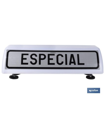 Cartel avisador acompañamiento vehículo Especial V21 | Material: resina