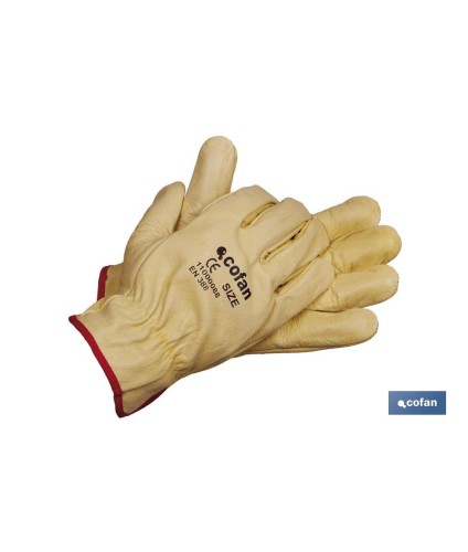 Guantes de piel de vacuno | Calidad estándar | Seguros y cómodos | Resistentes y duraderos