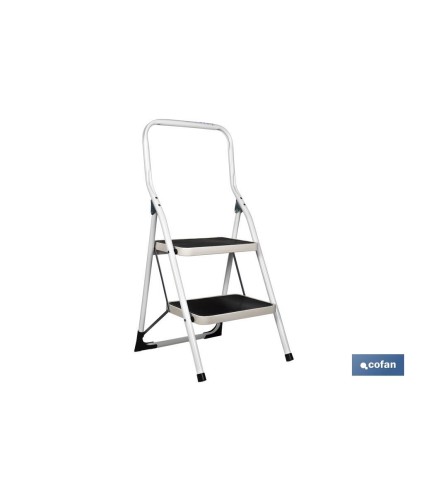 Escalera plegable para uso doméstico | Con 2 o 3 peldaños | Fabricada en acero