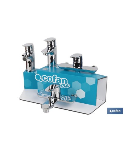 Kit de Grifería con Expositor para Grifos de Baño Modelo Rift | Ideal para exponer grifos | Capacidad de 5 unidades