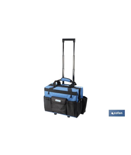 Trolley portaherramientas con múltiples bolsillos y ruedas resistentes | Medidas: 45 x 24 x 42 cm