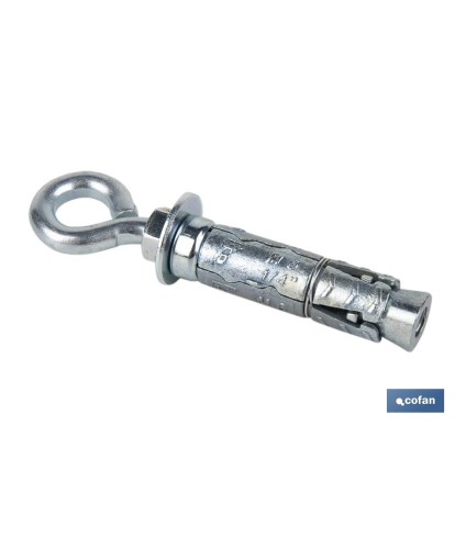 Anclaje de Zamak con argolla | Para cargas medias y altas | Varias medidas