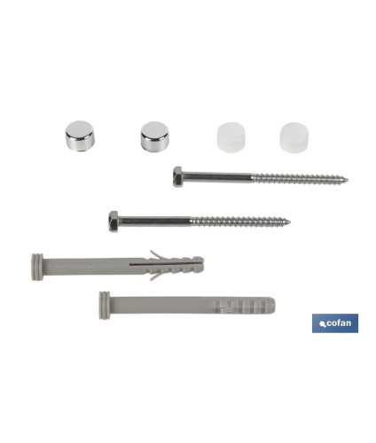 Set de 2 piezas de Taco Largo Inox | Para Sanitario de WC | Medida: Ø 6 x 80 mm de longitud