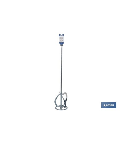 Varilla mezcladora mortero | Accesorio mezclador M14 | Adecuada para mezclar mortero o cemento | Longitud: 600 mm | Disponible 