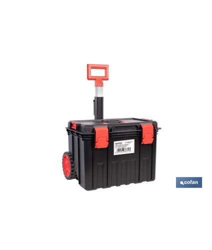 Caja de herramientas Heavy Duty | Con Asa Telescópica y 2 Ruedas | Medidas: 53 x 35,5 x 39 cm