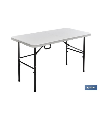 Mesa Plegable Rectangular | Color: Blanco | Medidas desplegada: 122 x 60 x 74 cm