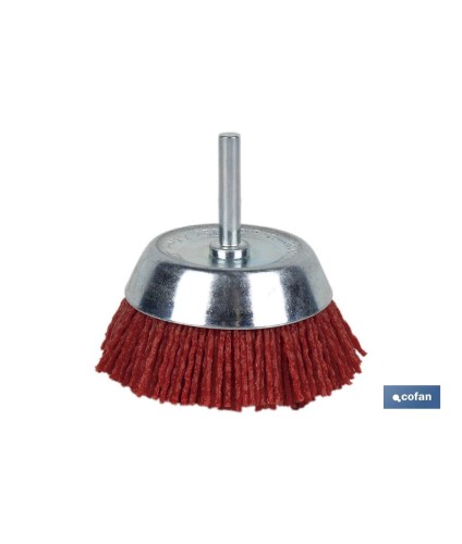 Cepillo Copa con Filamentos Abrasivos de Nylon | Diferentes medidas | Para pulir, esmerilar, eliminar óxido, etc.