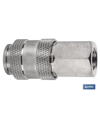 Enchufe rápido universal rosca hembra 1/2 | Acoplador Hembra universal con rosca hembra BSP 1/2 para instalaciones neumáticas