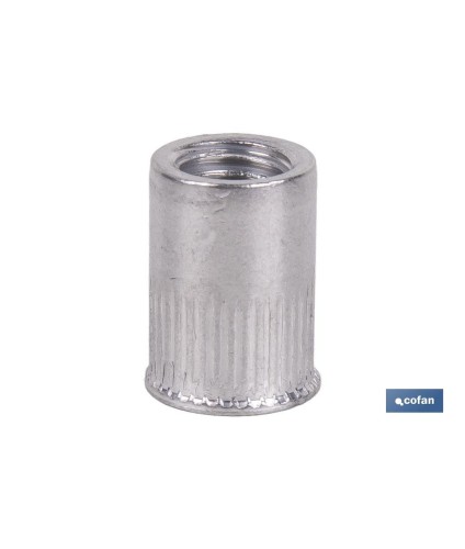 Tuercas Remachables Cilíndricas de Aluminio con Cabeza Reducida | Gran variedad de medidas